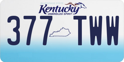 KY license plate 377TWW