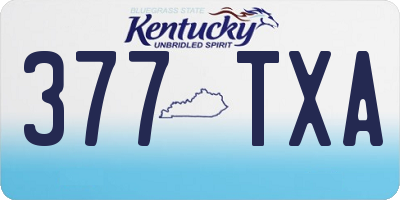 KY license plate 377TXA