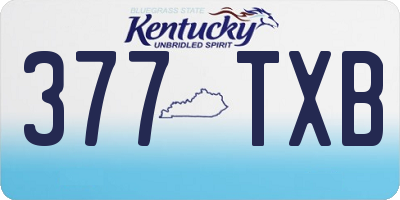 KY license plate 377TXB