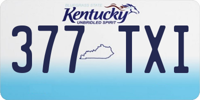 KY license plate 377TXI