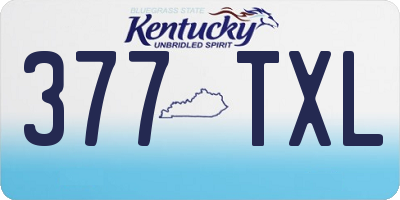 KY license plate 377TXL