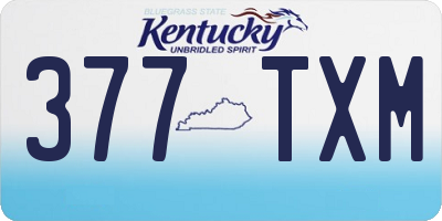 KY license plate 377TXM