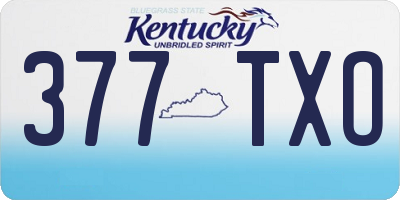 KY license plate 377TXO