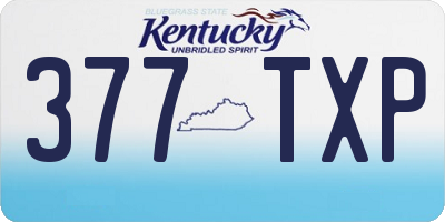 KY license plate 377TXP