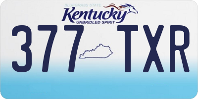 KY license plate 377TXR