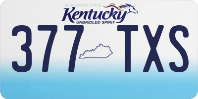 KY license plate 377TXS
