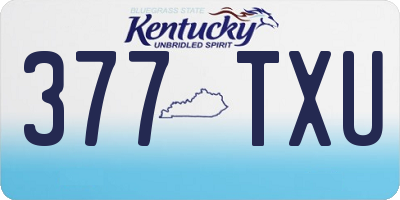 KY license plate 377TXU
