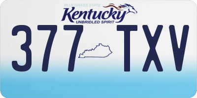 KY license plate 377TXV