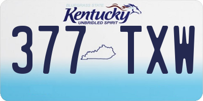 KY license plate 377TXW