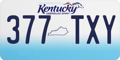 KY license plate 377TXY