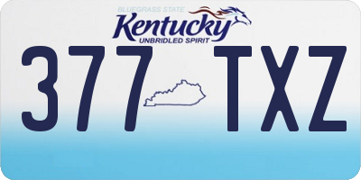 KY license plate 377TXZ