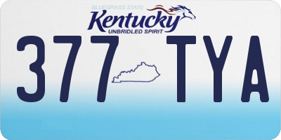 KY license plate 377TYA