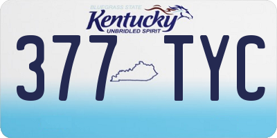 KY license plate 377TYC