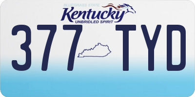 KY license plate 377TYD