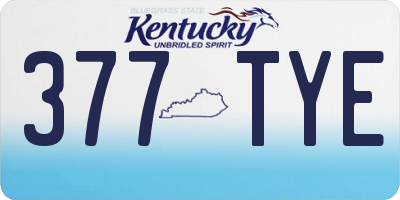 KY license plate 377TYE