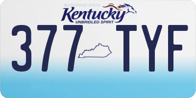 KY license plate 377TYF