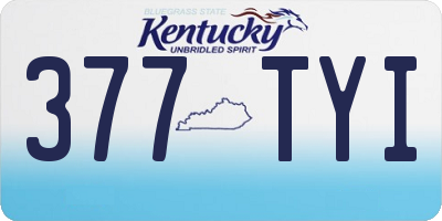 KY license plate 377TYI