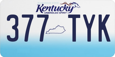 KY license plate 377TYK