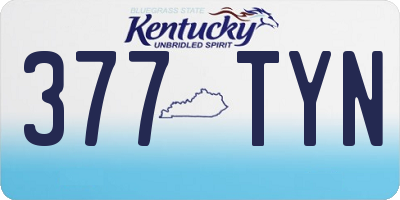 KY license plate 377TYN
