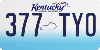 KY license plate 377TYO