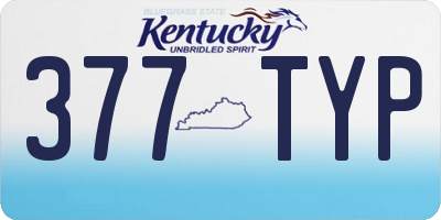 KY license plate 377TYP