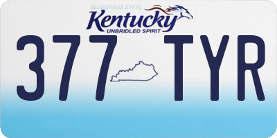 KY license plate 377TYR