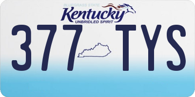 KY license plate 377TYS