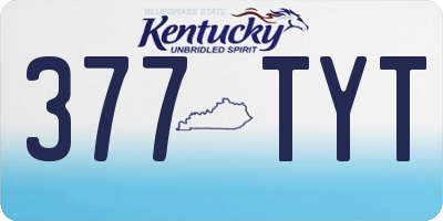 KY license plate 377TYT