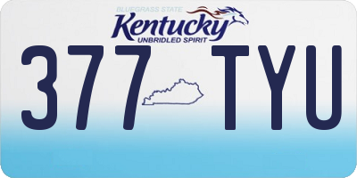 KY license plate 377TYU