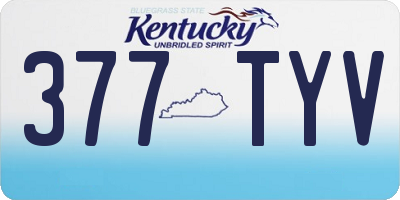 KY license plate 377TYV