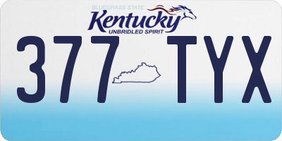 KY license plate 377TYX
