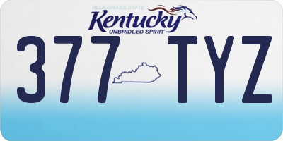 KY license plate 377TYZ