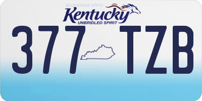 KY license plate 377TZB