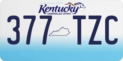 KY license plate 377TZC