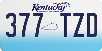 KY license plate 377TZD