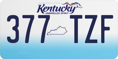 KY license plate 377TZF