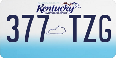 KY license plate 377TZG