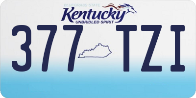 KY license plate 377TZI
