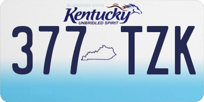 KY license plate 377TZK