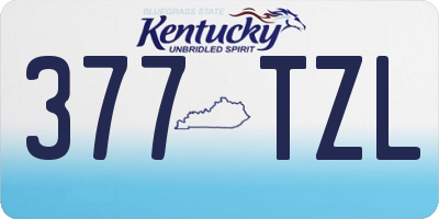 KY license plate 377TZL