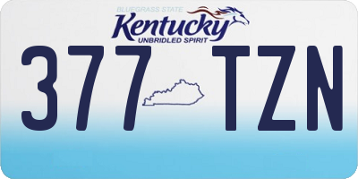 KY license plate 377TZN