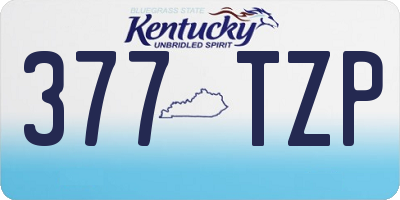 KY license plate 377TZP