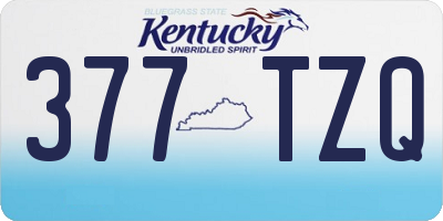 KY license plate 377TZQ