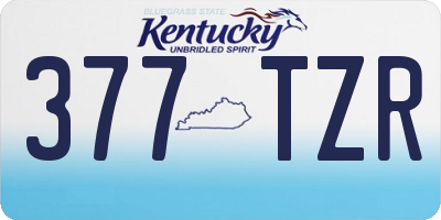 KY license plate 377TZR
