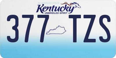 KY license plate 377TZS