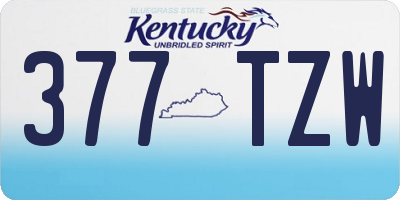 KY license plate 377TZW