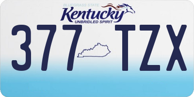 KY license plate 377TZX