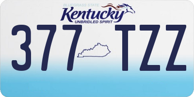 KY license plate 377TZZ