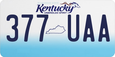 KY license plate 377UAA