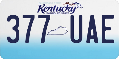 KY license plate 377UAE